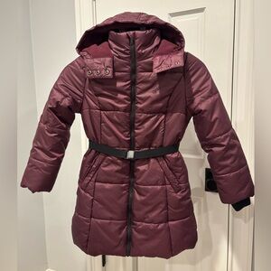 Calvin Klein Kids Burgundy Coat w/Hood, size 6X